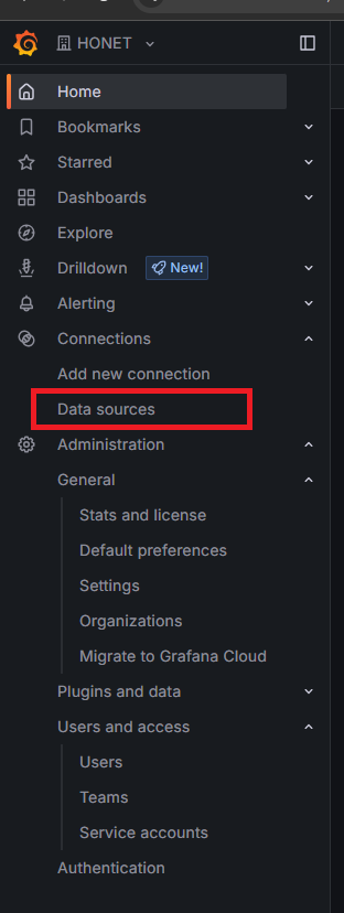 add datasource prometheus di grafana