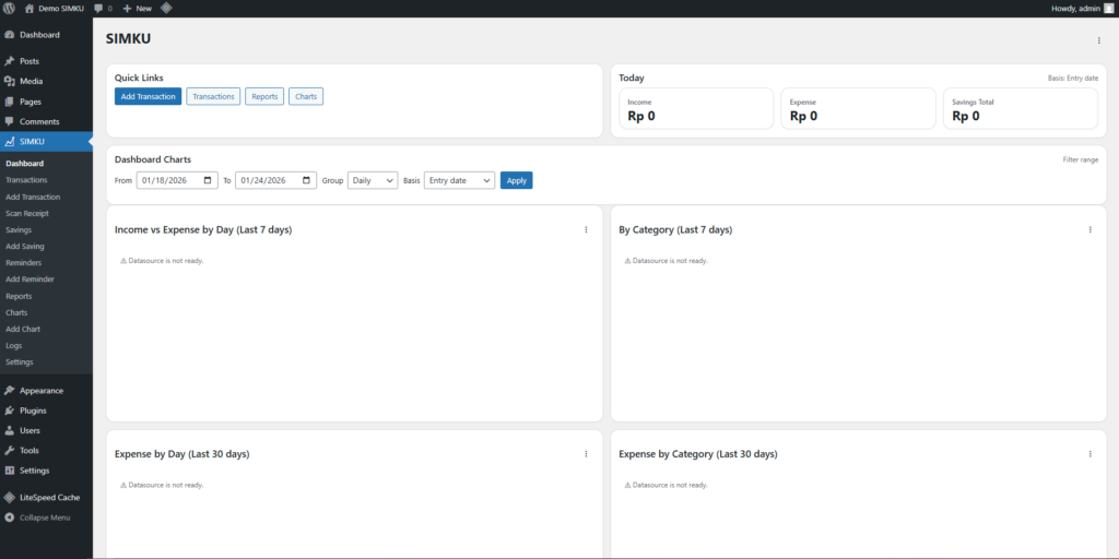 SIMKU - Manajemen Sistem Keuangan Berbasis Plugin Wordpress 3 image 2