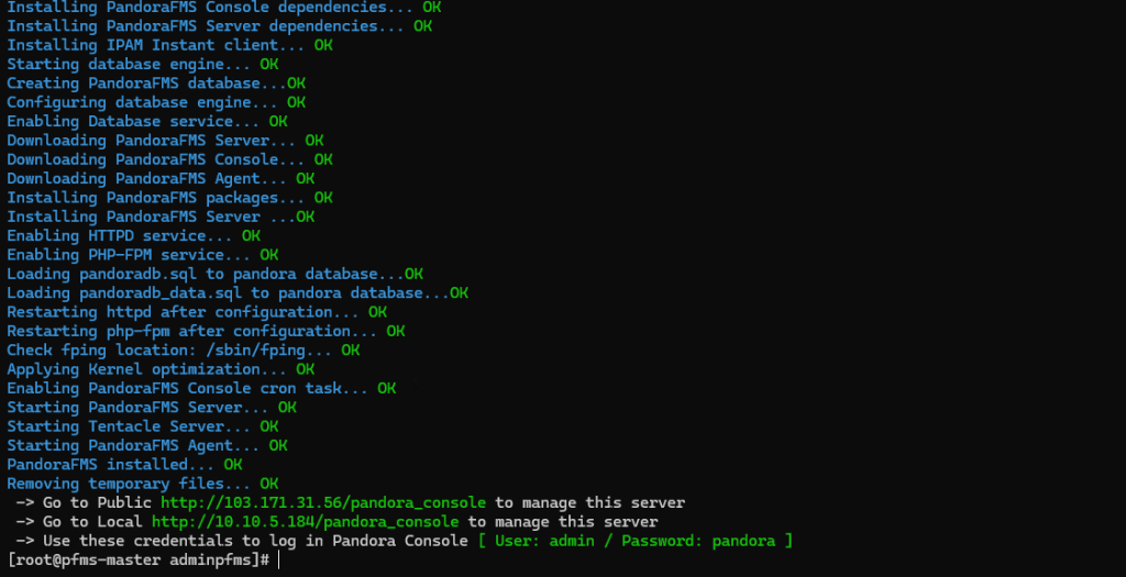 Install PandoraFMS Rocky Linux 10 image 1